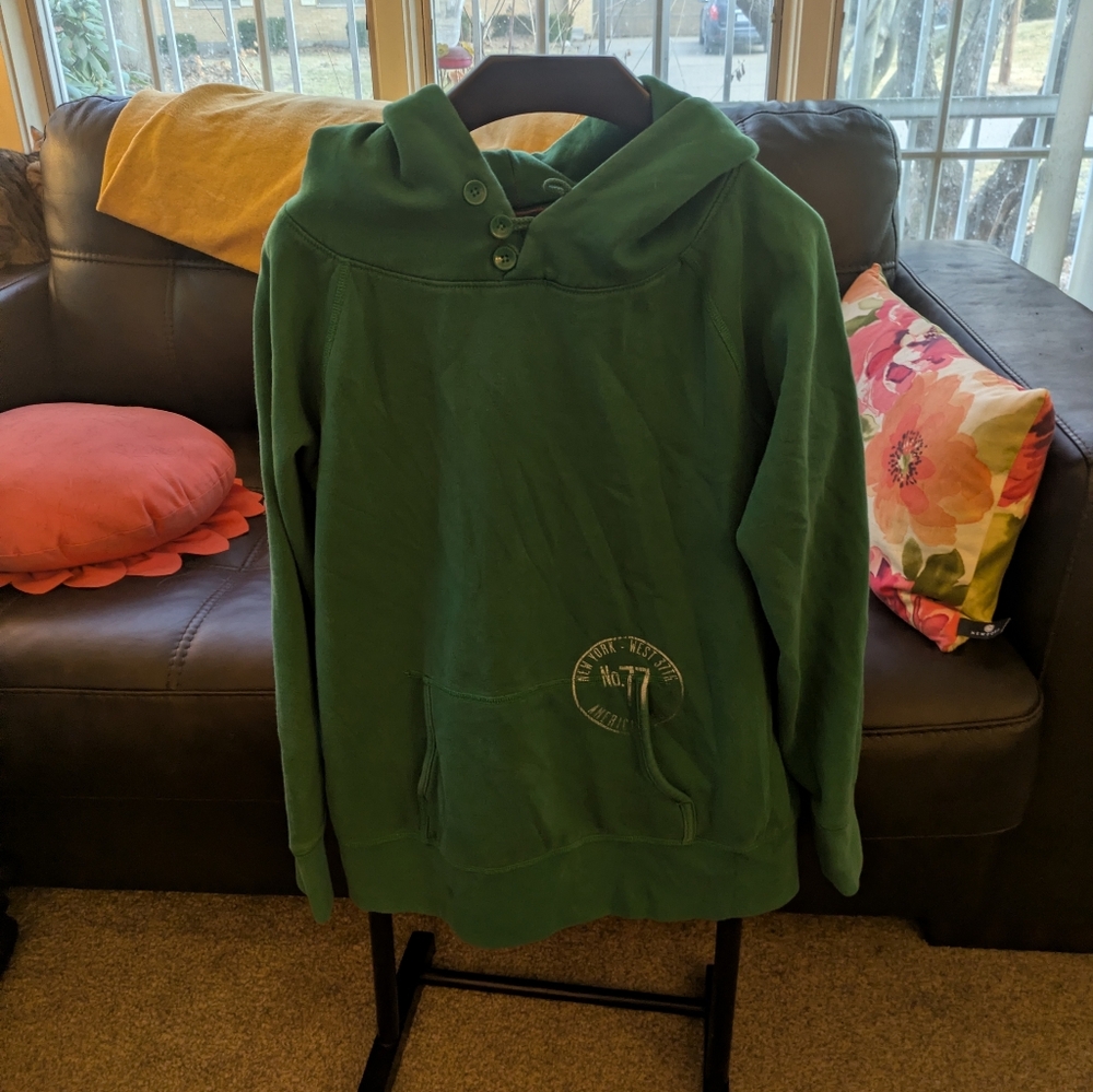 Green Hoodie with Front Pocket